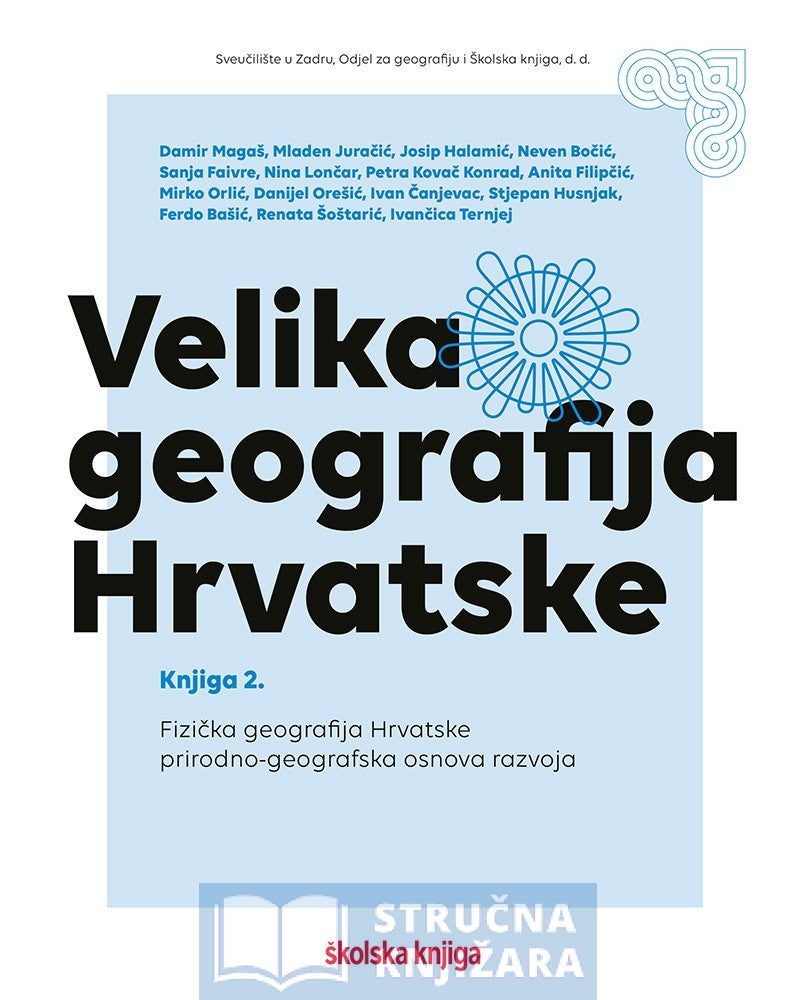 Velika geografija Hrvatske - knjiga 2. – Fizička geografija Hrvatske - Prirodno-geografska osnova razvoja D. Magaš, M. Juračić, J. Halamić, N. Bočić, S. Faivre, N. Lončar, P. Kovač Konrad, A. Filipčić, M. Orlić, D. Orešić, I. Čanjevac, S. Husnjak,